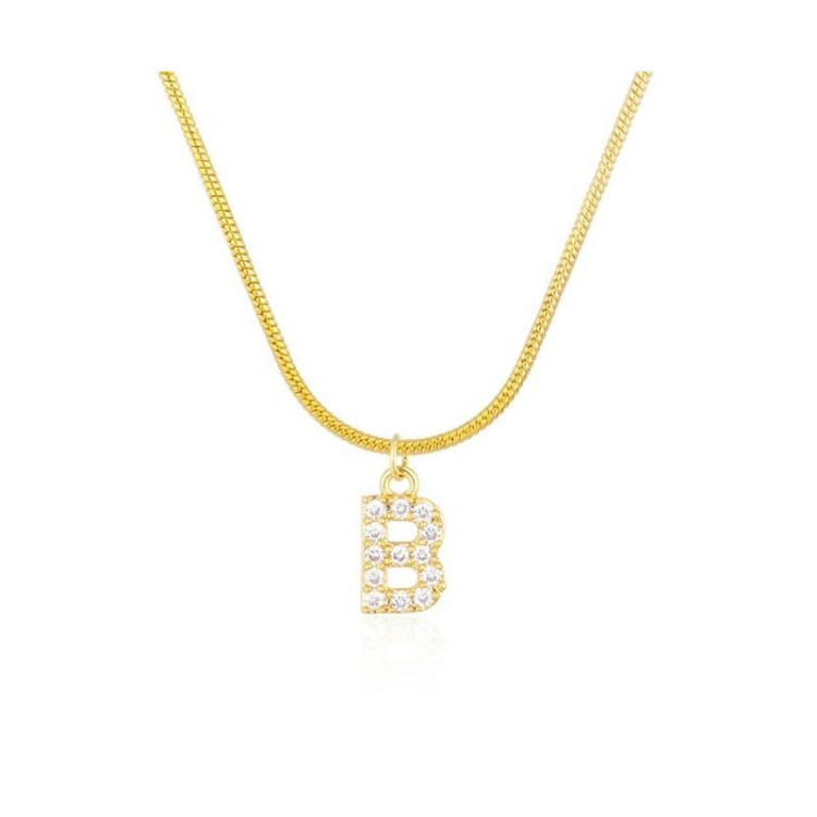 Pozlačena ogrlica s črko B