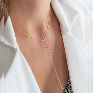 Pozlačena ogrlica za ženske