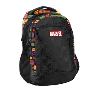 Šolski vrhunski črn nahrbtnik z barvnim potiskom + peresnica