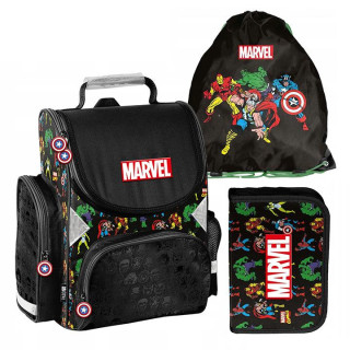 Šolski set AVENGERS iz vrhunske aktovke, žepa in peresnice