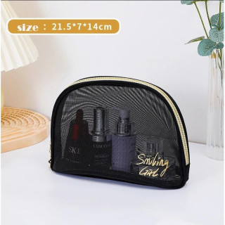 Mala mrežasta kozmetična torbica SMILING GIRL