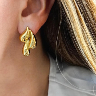 Pozlačeni ženski uhani