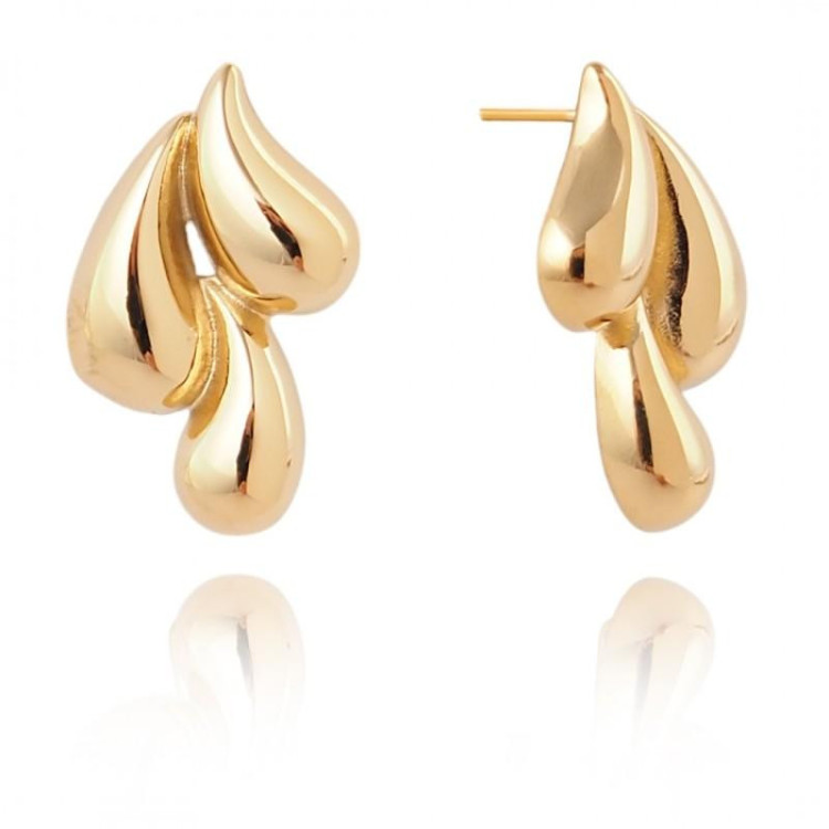 Pozlačeni ženski uhani