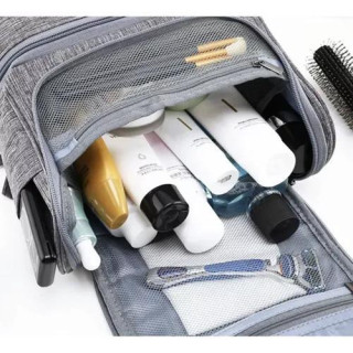 Siva viseča kozmetična torbica