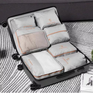 Siv set potovalnih organizatorjev za kovček - 7 kom