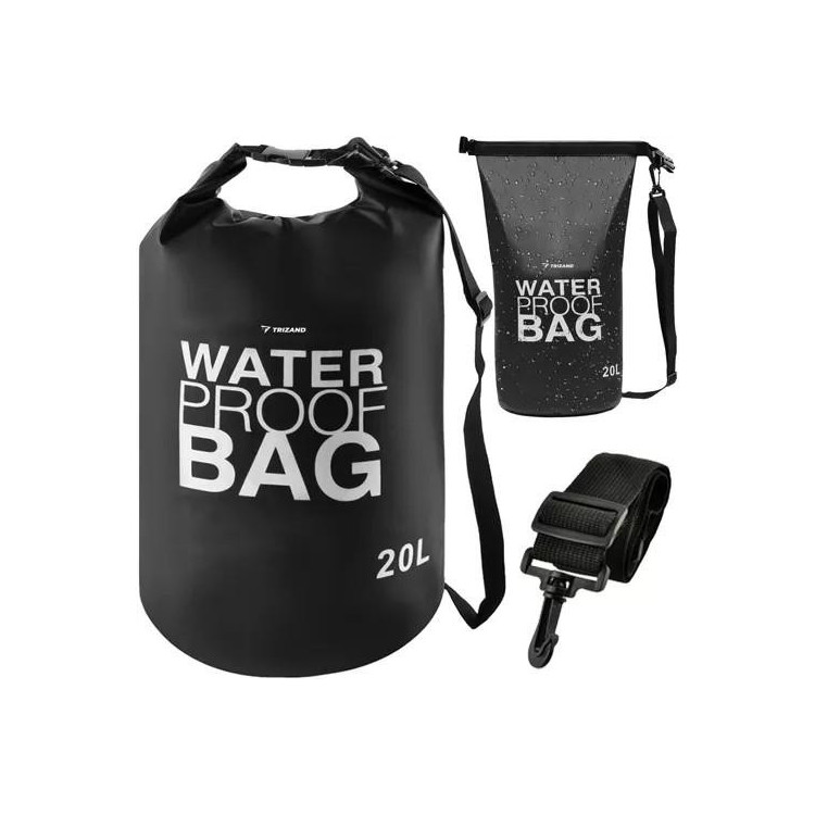 Črna nepremočljiva torba - 20l
