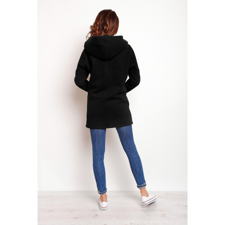 Dámska mikina na zips - čierna