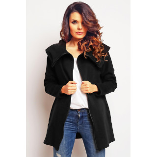 Dámska mikina na zips - čierna