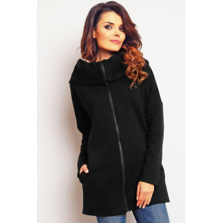Dámska mikina na zips - čierna