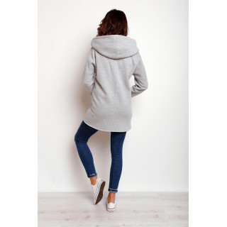 Dámska mikina na zips - sivá