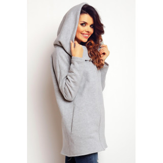 Dámska mikina na zips - sivá