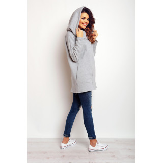Dámska mikina na zips - sivá