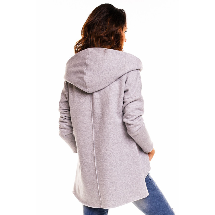 Dámska mikina s kapucňou - sivá
