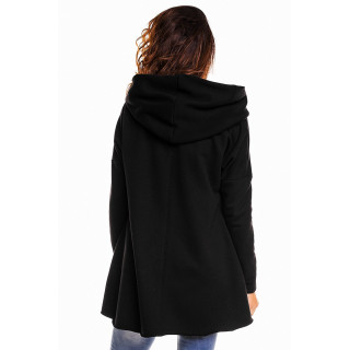 Dámska mikina s kapucňou - čierna