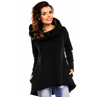 Dámska mikina s kapucňou - čierna