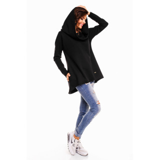 Dámska mikina s kapucňou - čierna