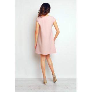 Dámske šaty voľné - pastelovo ružové