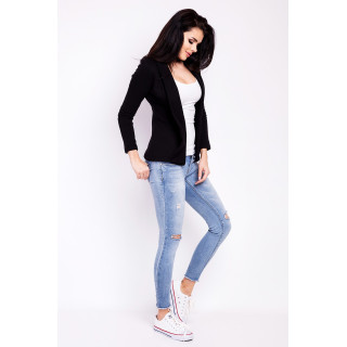 Sako pre dámy v čiernej farbe s dlhým rukávom