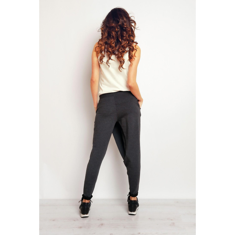 Ženske elegantne trenirke - temno sive