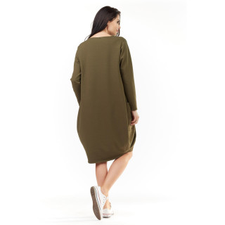 Kaki športna obleka z dolgimi rokavi za ženske