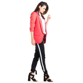 Ohlapna roza ženska jakna brez zapenjanja