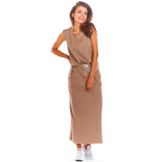 Ženska dolga poletna krila v bež barvi