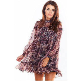 Kratka ženska obleka z vzorcem