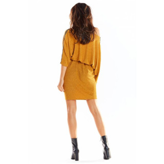 Camel oversize obleka z dolgimi rokavi za ženske