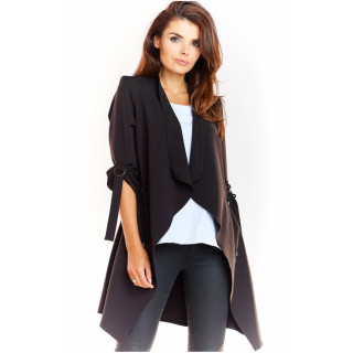 Ohlapna ženska črna jakna