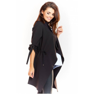 Ohlapna ženska črna jakna