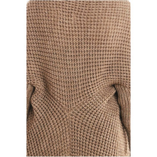 Dolga bež ženska jopica brez zapenjanja