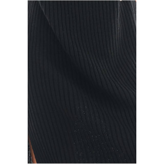 Črna ženska pulover obleka z želvo