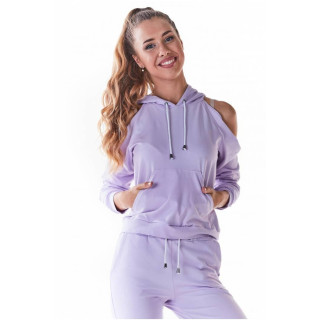 Ženski tanek komplet trenirke v vijolični barvi