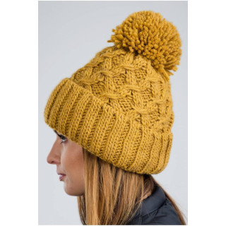 Ženski zimski klobuki tople karamelne barve