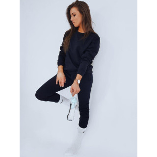 Ženski komplet trenirke brez kapuce v temno modri barvi