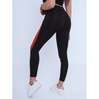 Ženske športne pajkice z visokim pasom v črni barvi