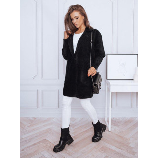 Jesenski ženski črni alpaka plašči z žepi