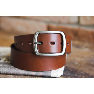 Usnjen rjav pas za ženske