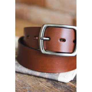 Usnjen rjav pas za ženske