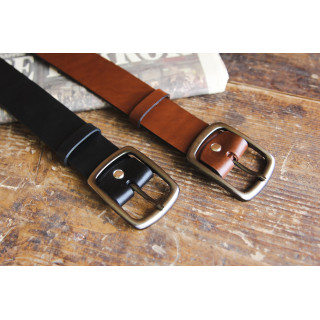 Črn usnjen pas za ženske