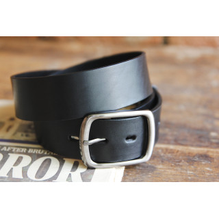 Črn usnjen pas za ženske