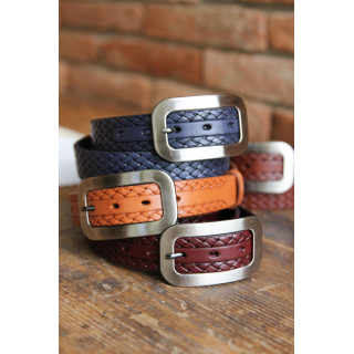 Moder pleten usnjen pas za ženske