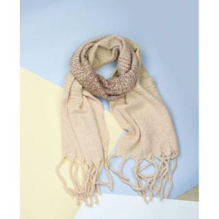 Elegantni roza-rjavi ženski šali z resicami