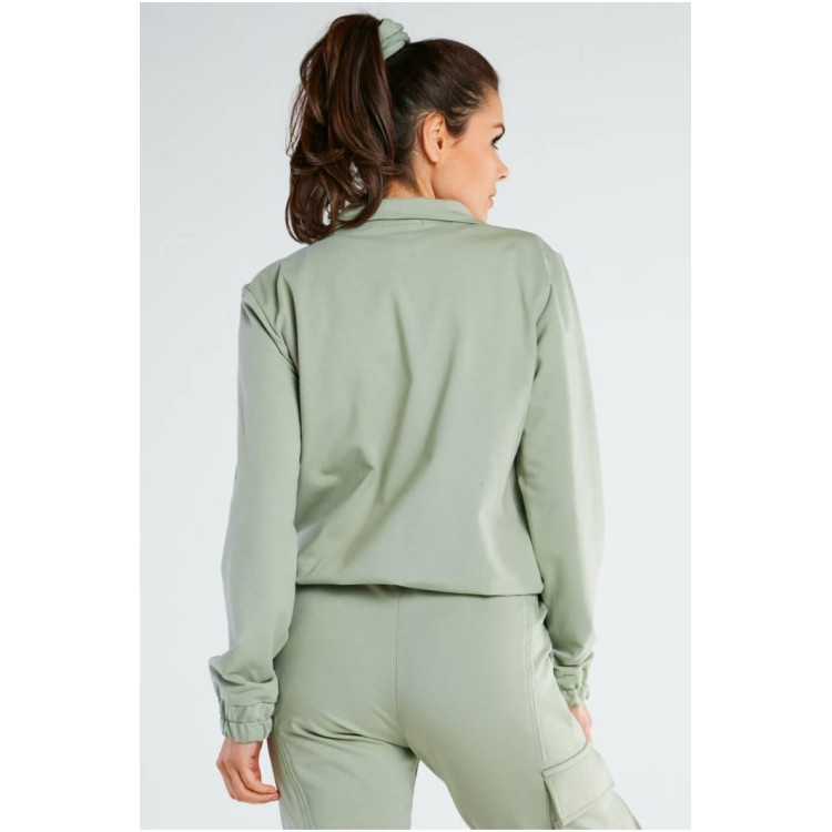 Mint ohlapen ženski pulover z zadrgo