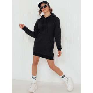 Ženska jopica v črni barvi s kapuco