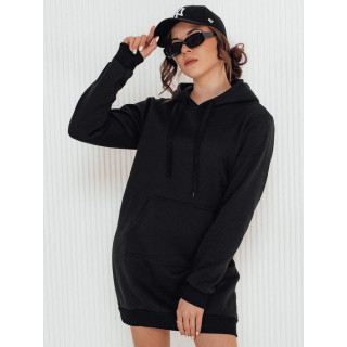 Ženska jopica v črni barvi s kapuco