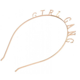 Zlat naglavni trak z napisom GIRL GANG