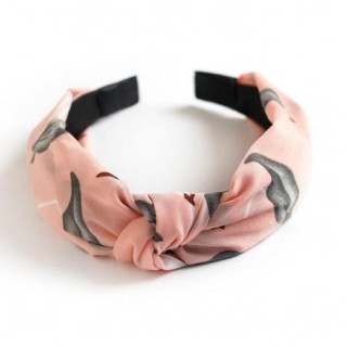 Ženski roza naglavni trak s potiskom
