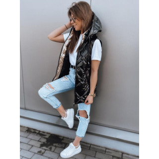 Črn kovinski ženski telovnik