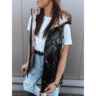 Črn kovinski ženski telovnik